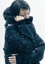 Detachable Muffler Down Jacket / Black
