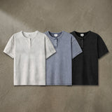 Faded Henley Short Sleeve Tee
