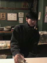 Saki High-Neck Knit Cardigan