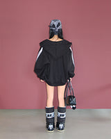 Breeze napping track Oversized-fit hooded zip-up