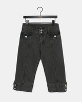 Rean Button Capri Denim Pants