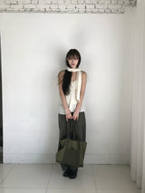 Boho Shirring Sleeveless (Ivory)
