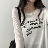アリングレタリングショルダー長袖Tシャツ