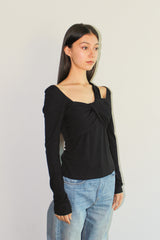 [RE-STOCK] ロングスリーブツイストトップ / ブラック