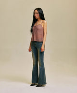 LEOPARD SHIRRING LACE SLEEVELESS_PK