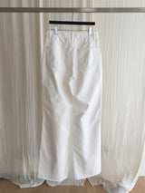 Front pocket semi bootcut pants