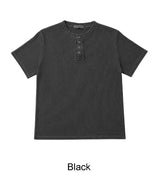 Lennon Pigment Henley Neck Short Sleeve Tee