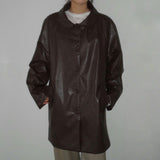 Faux Leather Jacket - 2colors