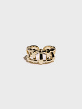 マルチハッシュタグピンキーオープンリング (Gold)