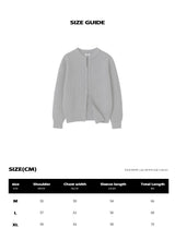 [Unisex] リザーブ2ウェイオーバーフィットジップニットカーディガン [グレー]