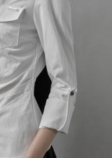 26SS★ [mnem] ミュートロールアップシャツ