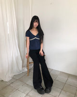 ハプン シーム ブーツカット パンツ