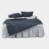 Dust-Free Fleur - Navy Duvet Cover - K size