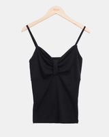 Rotan Lovely Ribbon Shirring Sleeveless Top