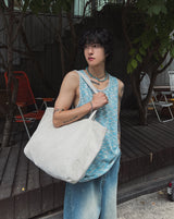 Mix scatter loose fit tank top