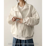 Poe High Neck String Overfit Windbreaker Jumper