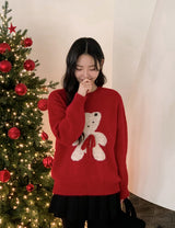 #Teddy Bear Ribbon Loose Knit (3color)