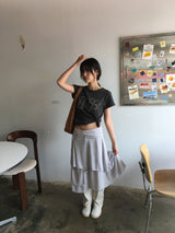 Chimi Unbal Flare Skirt (2color)