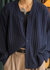 V-neck knit cardigan 4COLOR