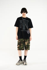 カモ ウォッシング コットン カーゴ ハーフパンツ / Camo Washing Cotton Cargo Half Pants