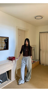 Leopard line casual bendable pants