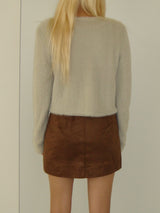 Suede pocket mini skirt (2colors)
