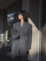 Ovening Stripe Wool Blazer