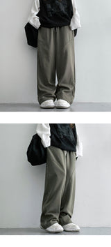 Burnlet incision wide banding pants (7 colors)