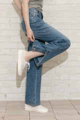 ANKLE EYELET DENIM_BLUE