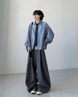 Deo ストライプクロップシャツ