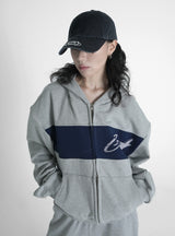 STAR LOGO HOODIE ZIP-UP GREY