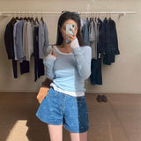 [BELLIDE MADE] 8 colors テンセルレイヤードUネックTシャツ