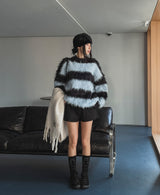 Haze Stripe Mohair Knit