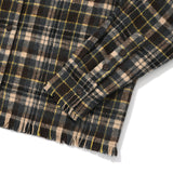カットオフルースフィットフーディーシャツ[BROWN]