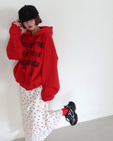 [UNISEX] Cash lettering oversized fit hoodie