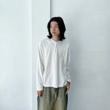 Vintage Mature Classic Button Boxy Casual Top
