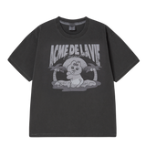 25SS ビーチオパンチュウサギピグメント半袖Tシャツ チャコール