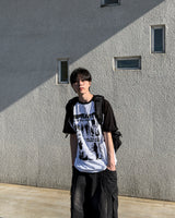 パンク ラグラン 半袖Tシャツ