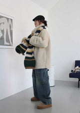 WOOL BLEND COLOR MUFFLER