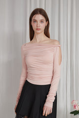 LYNN SHIRRING TOP pink