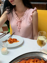 [MADE] CHEHV FRILL KNIT SLEEVELESS