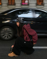 Little Hooded Check Windbreaker