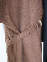 Belted Balmacan Single Alpaca Half Coat (Wool Coat/Winter Coat)