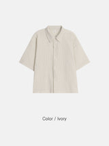 シファークロップドショートスリーブシャツ (2 Colors)