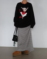 [UNISEX] ボーティー, ナッピング, オーバーサイズフィットスウェットシャツ