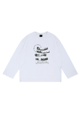 ホワイトシガレットロングスリーブTシャツ