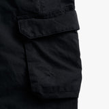 Comfy Detail Washed Cargo Pants (Black)