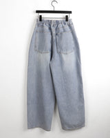 [MADE] Betz light washing back banding wide denim pants