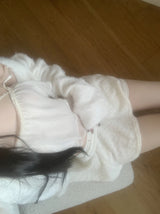 Heimin low-waist fur skirt (ivory)