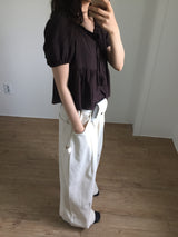 Ray Frill Blouse (2color)